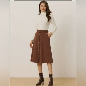 Allegra Brown Button-Up Cape